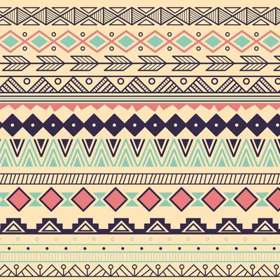 Aztec tribal pattern in stripes
