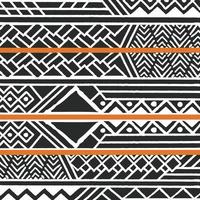 Tribal ethnic colorful bohemian pattern with geometric elements, African mud cloth vector