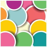 Abstract 3d circle background, colorful pattern design vector