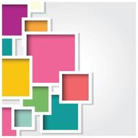 Abstract 3d square background with colorful tiles vector