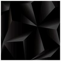 Abstract geometric, 3D black background vector