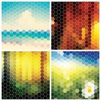 Collection of abstract geometric colorful pattern background vector