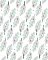 Seamless pattern design with bohemian hand drawn feathers vector