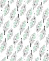 Seamless pattern design with bohemian hand drawn feathers vector