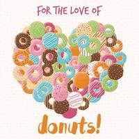 Poster design with colorful glossy tasty donuts vector