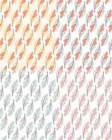 Collection of four seamless pattern designs with bohemian hand drawn feathers vector