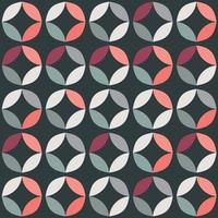 Geometric seamless pattern with colorful circles in retro design vector