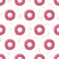 Seamless pattern with colorful tasty glossy donuts vector