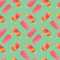 Ice cream seamless pattern, colorful summer background, delicious sweet treats, vector