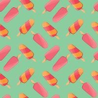 Ice cream seamless pattern, colorful summer background, delicious sweet treats, vector