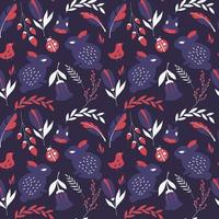 Seamless pattern with rabbits, lady bugs, birds and flowers vector