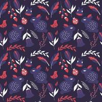 Seamless pattern with rabbits, lady bugs, birds and flowers vector