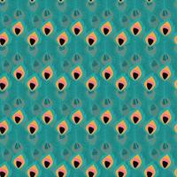 Seamless pattern with boho vintage tribal ethnic colorful vibrant feathers vector