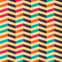 Geometric seamless chevron pattern in retro colors vector