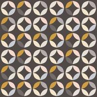 Geometric seamless pattern with colorful circles in retro design vector