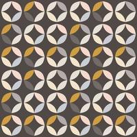 Geometric seamless pattern with colorful circles in retro design vector