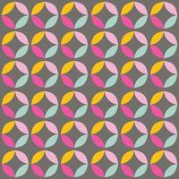 patrón geométrico sin costuras con círculos de colores en diseño retro vector
