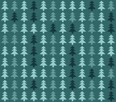 Seamless pattern with christmas trees on blue background vector