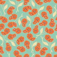 Seamless pattern with flowers and floral elements, nature life vector