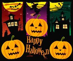 Halloween banner set vector