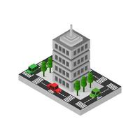 Isometric Skyscraper In Vector On White Background