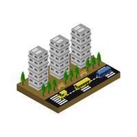 Isometric Skyscraper In Vector On White Background