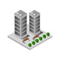 Isometric Skyscraper In Vector On White Background