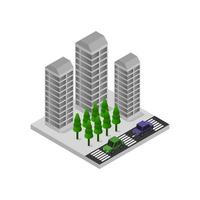 Isometric Skyscraper In Vector On White Background