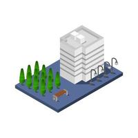 Isometric Skyscraper Illustrated On White Background vector