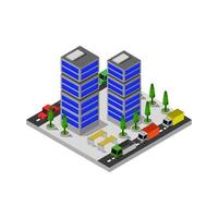 Isometric Skyscraper In Vector On White Background