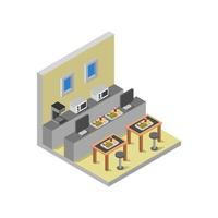 comida rápida isométrica sobre fondo blanco vector