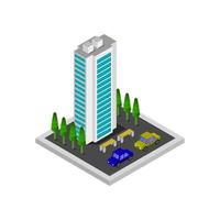 Isometric Skyscraper Illustrated On White Background vector