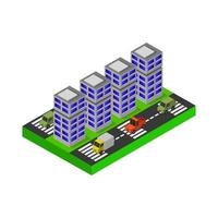 Isometric Skyscraper In Vector On White Background