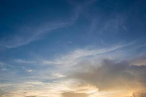 Sky and clouds at sunset photo