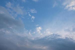 Blue sky with white clouds photo