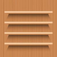 Wooden shelf vector design illustration isolated white background