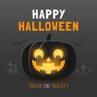 Happy Halloween Banner template with Spooky pumpkin vector