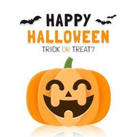 Happy Halloween Banner template with Spooky pumpkin vector