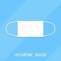 Hygienic face mask flat design icon vector