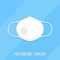 Hygienic face mask flat design icon vector