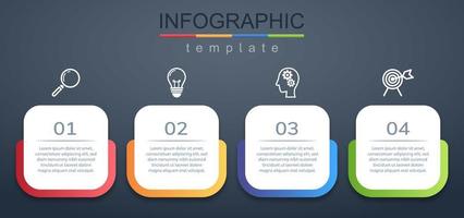 infografía moderna plantilla de banner corporativo y comercial vector