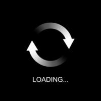 Progress loading bar, buffering, download, upload, and loading icon vector