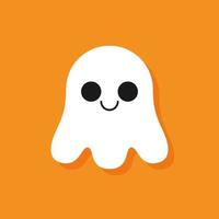 lindo personaje de dibujos animados fantasma de halloween vector