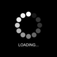 Progress loading bar, buffering, download, upload, and loading icon vector