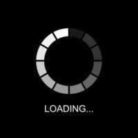 Progress loading bar, buffering, download, upload, and loading icon vector