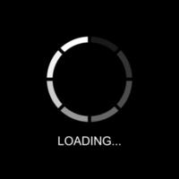 Progress loading bar, buffering, download, upload, and loading icon vector