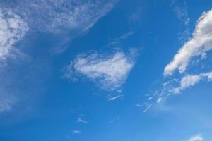 Blue sky with white clouds photo