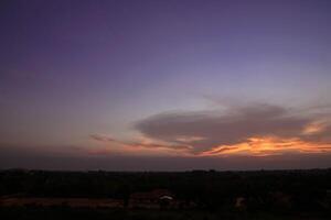 Sky and clouds at sunset photo