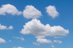 Blue sky with white clouds photo