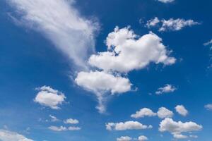 Blue sky with white clouds photo